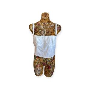 Danielle Bernstein White black Corset Bustier Crop Top Coquette Summer 10 M